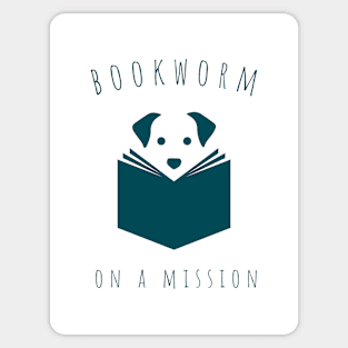 bookworm on a mission Sticker